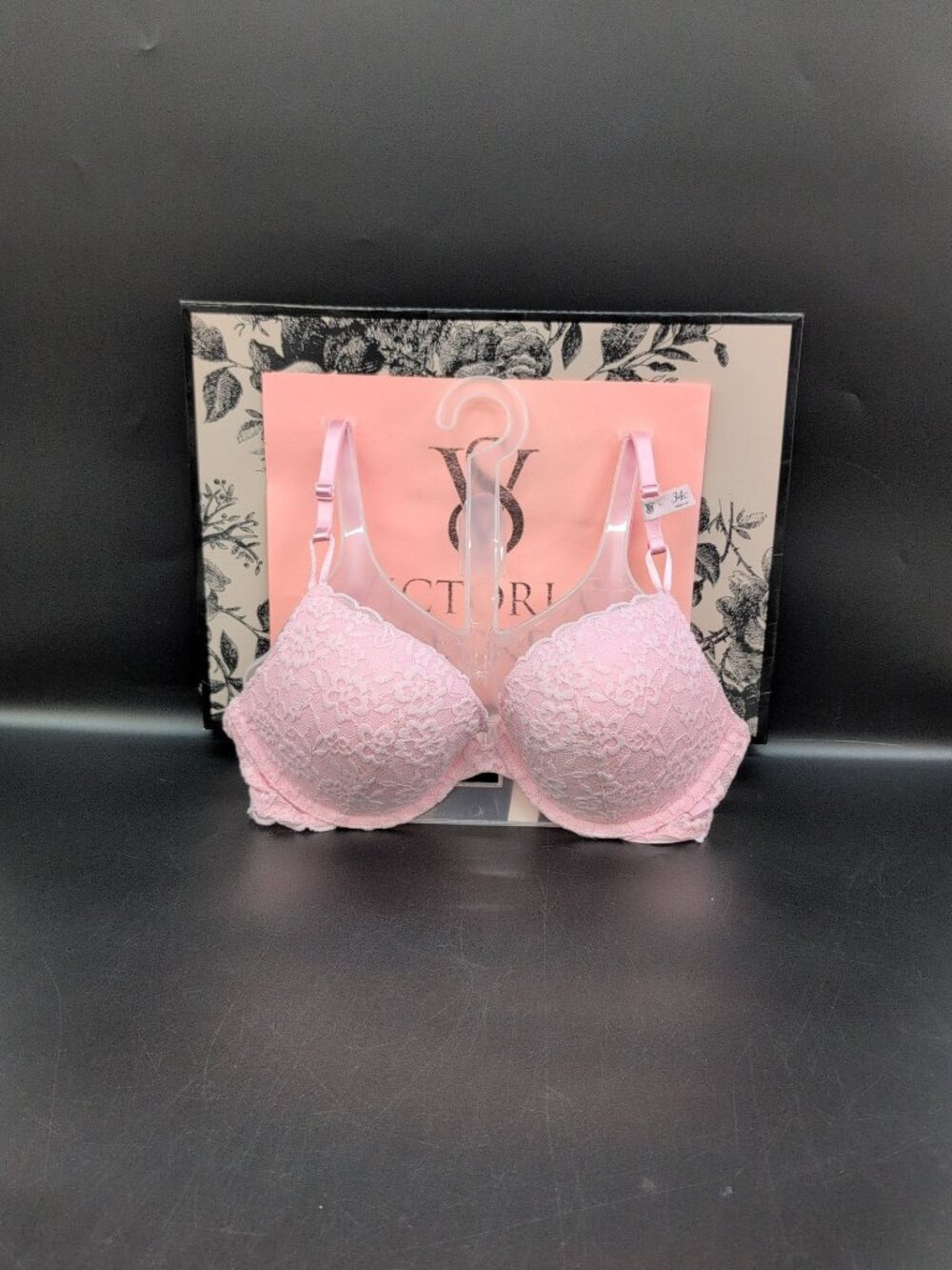 Victoria Secret Sexy Tee Sophia Lace Push Up Bra 34C Pretty Blossom